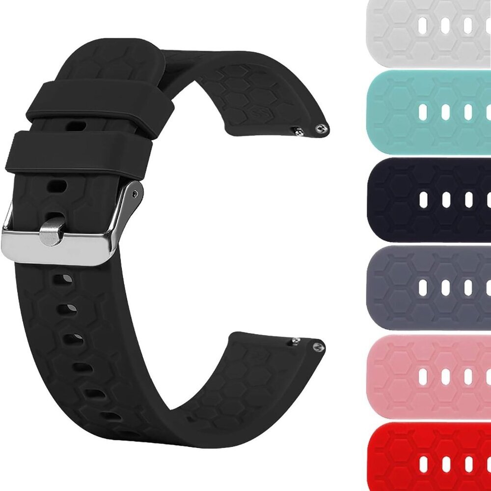 18mm 20mm 22mm Width Silicone Quick Release Wristband Replacement Sports Straps